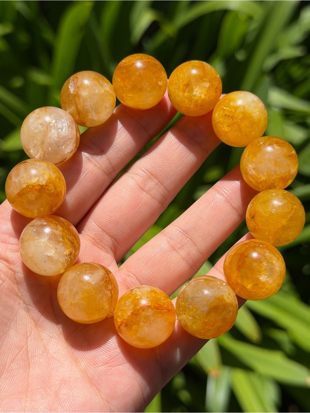 18mm stretchable chunky golden healer bracelet 1579